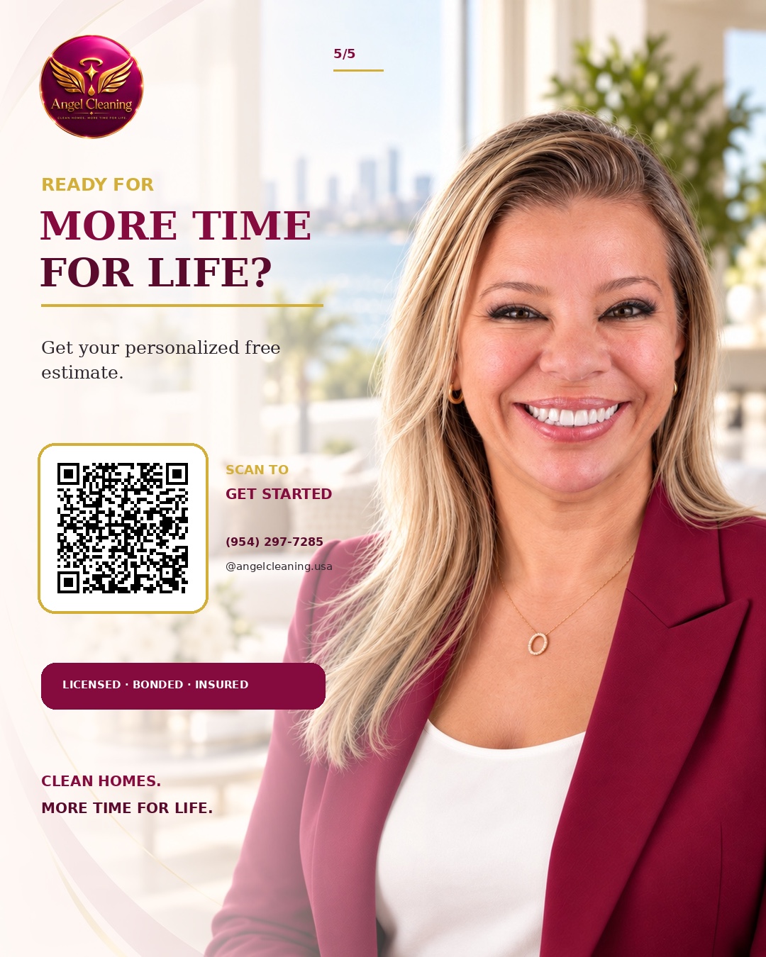 Ana Andreou inviting Tampa Bay clients to request an estimate